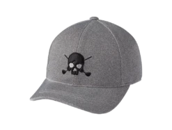 Volvik Golf Embroidered Skull Cap -Golf Sports Shop 0003 Skull embroidery cap grey