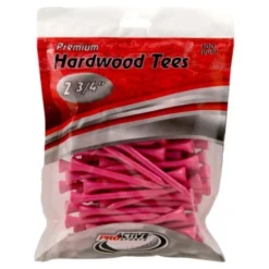 ProActive Premium Sports Hardwood Golf Tees 2.75" -Golf Sports Shop 2.75 Pink 100