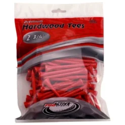 ProActive Premium Sports Hardwood Golf Tees 2.75" -Golf Sports Shop 2.75 Red 100