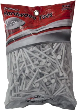 ProActive Premium Sports Hardwood Golf Tees 2.75" 500 Count -Golf Sports Shop 2.75 White 500