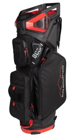 Sun Mountain 2023 Boom Bag Golf Cart Bag With Speakers -Golf Sports Shop 2023 BoomCart 230393 black red