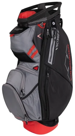 Sun Mountain 2023 C-130 14-Way Divided Golf Cart Bag -Golf Sports Shop 2023 C130 230304 black nickel red