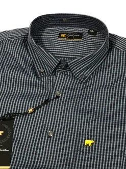 Callaway Jack Nicklaus Black Label By Perry Ellis Mini Plaid Button Down Shirts -Golf Sports Shop 2ColorsMiniPlaid ClassicNavy1