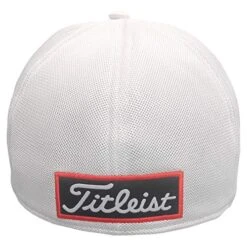 Titleist Tour Sport Mesh Fitted Cap - White/Island Red -Golf Sports Shop 51GFTOY9M8L