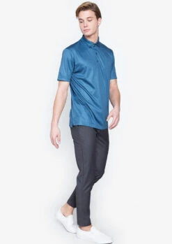 Callaway Jack Nicklaus Black Label By Perry Ellis All Over Mini Foulard Polo Shirts -Golf Sports Shop AllOverMiniFoulardPolo DeepDiveBlue4