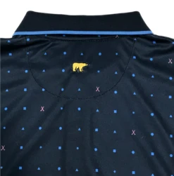 Callaway Jack Nicklaus Black Label By Perry Ellis All Over Mini Geo Polo Shirts -Golf Sports Shop AllOverMiniGeo ClassicNavy2