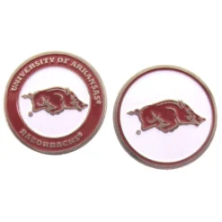 NCAA Double Sided Collegiate Golf Ball Marker Coins -Golf Sports Shop Arkansas 1 76cc524c 3acf 44f2 a91d 34885d690898
