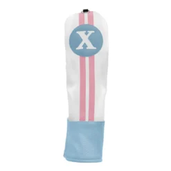 Sahara Retro Vintage #X Fairway Wood Headcovers -Golf Sports Shop Blue White Pink X Wood