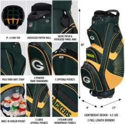 NFL The Bucket II Team Effort Cart Bag -Golf Sports Shop Bucket II Cart Bag 102fc232 9a86 4182 a07e 0f314f0f4110