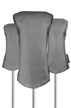 Sun Mountain Golf Canvas & Leather Head Covers -Golf Sports Shop CanvasLeatherHeadcoverSlate Black