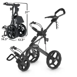 Clicgear Golf 3-Wheel Rovic Junior Push Cart Model RV3J 21 Clicgear Golf 3-Wheel Rovic Junior Push Cart Model RV3J -Golf Sports Shop Clicgear RV3J Charcoal Black 2