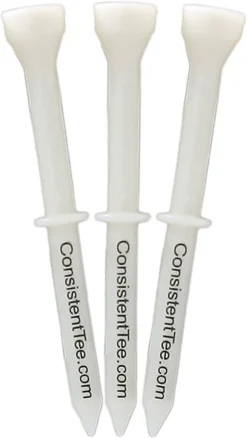 Consistent Tee Golf Tees 10 Pack - 3.25" 16 Consistent Tee Golf Tees 10 Pack - 3.25" -Golf Sports Shop ConsistentTees White2