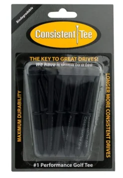 Consistent Tee Golf Tees 10 Pack - 3.25" 11 Consistent Tee Golf Tees 10 Pack - 3.25" -Golf Sports Shop Consistent Tee Black Color