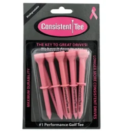 Consistent Tee Golf Tees 10 Pack - 3.25" 12 Consistent Tee Golf Tees 10 Pack - 3.25" -Golf Sports Shop Consistent Tee Pink Color