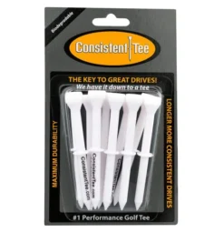 Consistent Tee Golf Tees 10 Pack - 3.25" 13 Consistent Tee Golf Tees 10 Pack - 3.25" -Golf Sports Shop Consistent Tee White Color