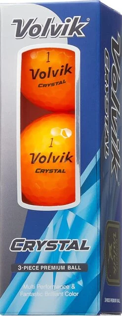 Volvik Crystal Focus Colored Golf Balls -Golf Sports Shop CrystalFocus2022 OrangeSleeve