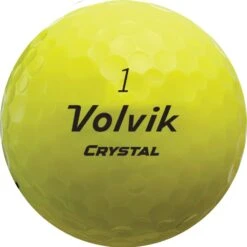 Volvik Crystal Focus Colored Golf Balls -Golf Sports Shop CrystalFocus2022 YellowBall