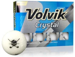 CaddiesShack Custom Jolly Rogers Skull & Crossbones Volvik Crystal Golf Balls 8 CaddiesShack Custom Jolly Rogers Skull & Crossbones Volvik Crystal Golf Balls -Golf Sports Shop Crystal White Logo Box