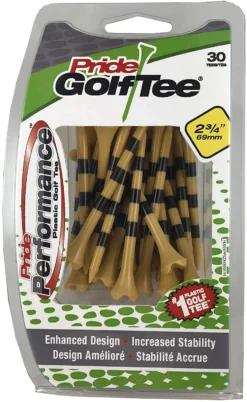 Pride Sports Plastic Evolution Natural Striped Golf Tees