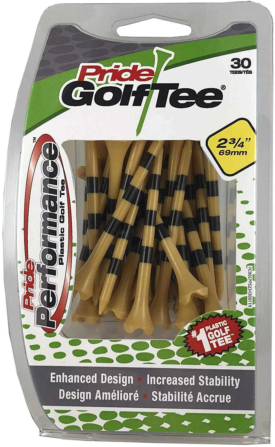 Pride Sports Plastic Evolution Natural Striped Golf Tees 1 Pride Sports Plastic Evolution Natural Striped Golf Tees