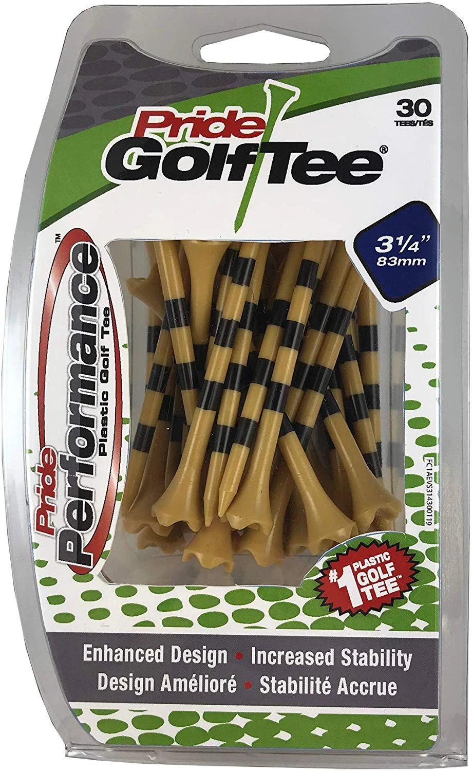 Pride Sports Plastic Evolution Natural Striped Golf Tees 3 Pride Sports Plastic Evolution Natural Striped Golf Tees - Image 3