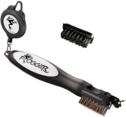 Frogger Golf BrushPro Retractable Golf Club Brush With Groove Cleaner 13 Frogger Golf BrushPro Retractable Golf Club Brush With Groove Cleaner -Golf Sports Shop Frogger Original Club Brush Gray