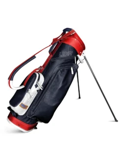 Sun Mountain Golf Leather Carry Stand Bag -Golf Sports Shop G823274LeatherStandNavy White Red