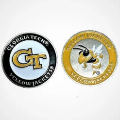 NCAA Double Sided Collegiate Golf Ball Marker Coins -Golf Sports Shop GeorgiaTech