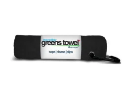 Clip Wipes Microfiber Golf Greens Towel -Golf Sports Shop Greens Towels Jet Black