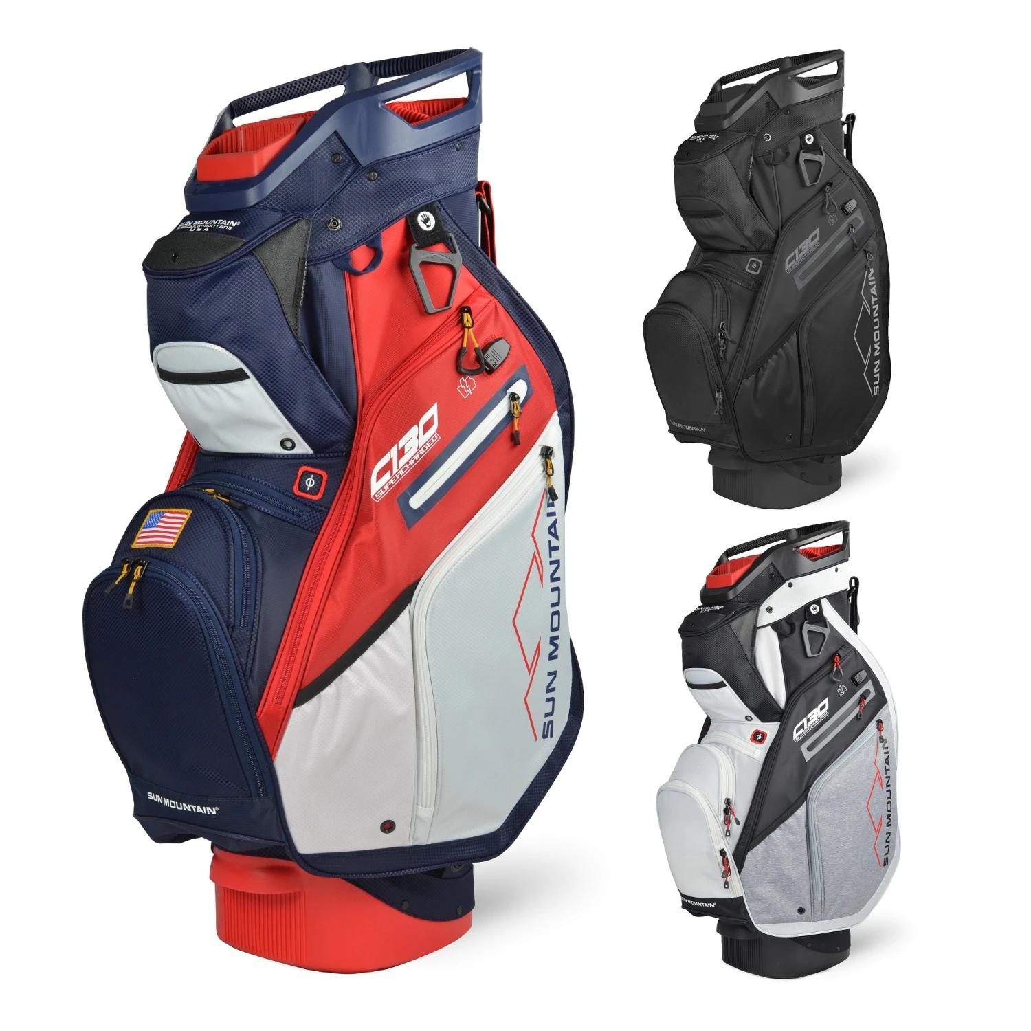 Sun Mountain Golf 2021 C-130 Supercharged Cart Bag 1 Sun Mountain Golf 2021 C-130 Supercharged Cart Bag