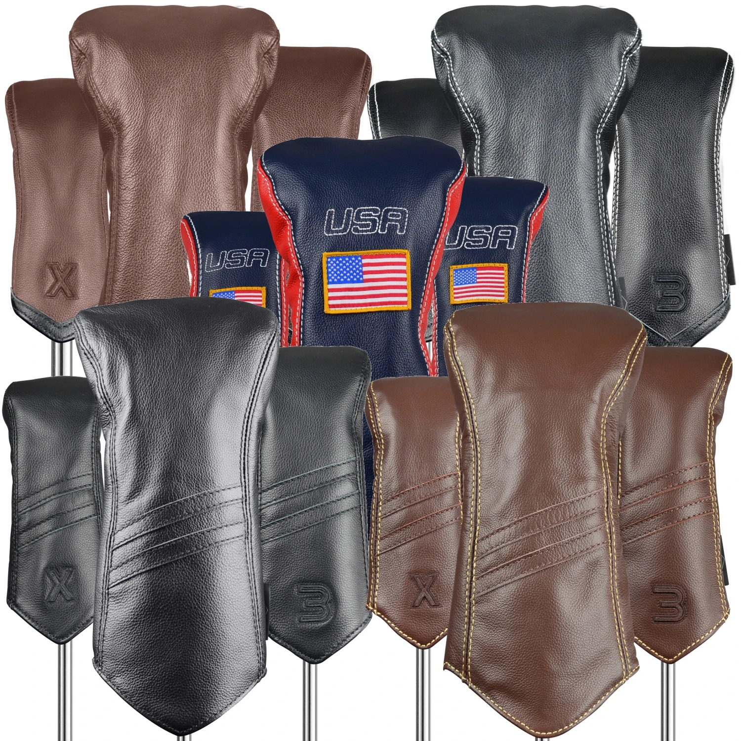 Sun Mountain Golf Leather Head Covers 1 Sun Mountain Golf Leather Head Covers