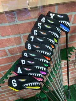 Shark Bite Neoprene Iron Head Covers Set -Golf Sports Shop IMG 2810 scaled