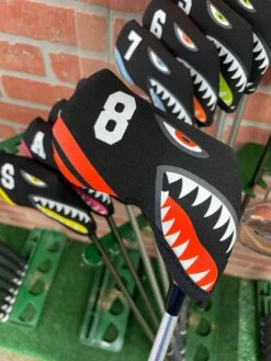 Shark Bite Neoprene Iron Head Covers Set -Golf Sports Shop IMG 2811 scaled