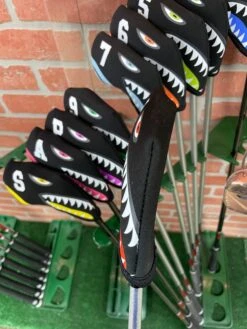 Shark Bite Neoprene Iron Head Covers Set -Golf Sports Shop IMG 2812 scaled