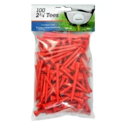 Intech 2 3/4-Inch Golf Tees 100-Pack -Golf Sports Shop IntechGolfTees 100 Red