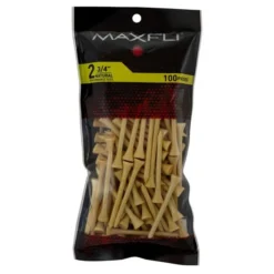 Maxfli 2.75" Golf Tees -Golf Sports Shop MaxfliTees 2.75 100NaturalWood