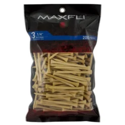 Maxfli 3.25" Golf Tees -Golf Sports Shop MaxfliTees 3.25 200NaturalWood