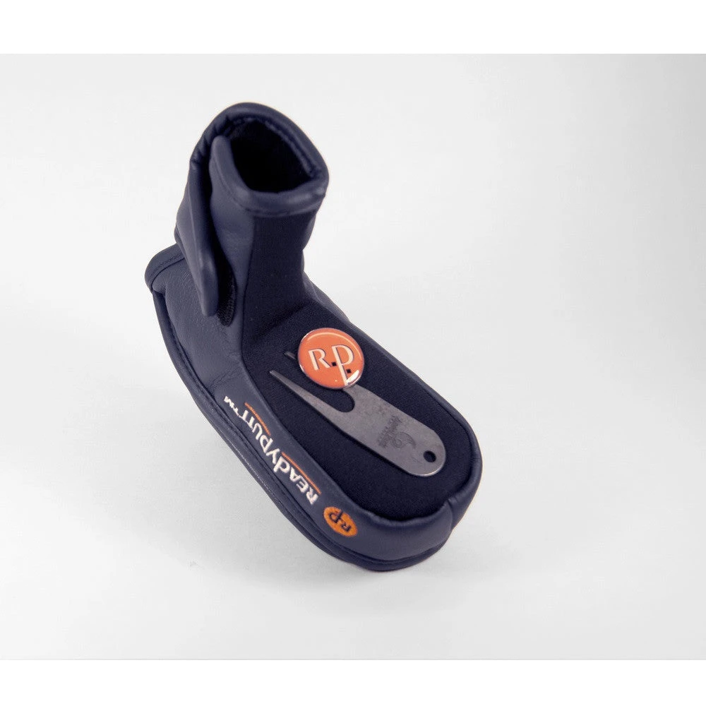 ReadyPutt Blade Mid-Mallet Putter Head Cover With Ball Cleaner - Navy Blue 2 ReadyPutt Blade Mid-Mallet Putter Head Cover With Ball Cleaner - Navy Blue - Image 2