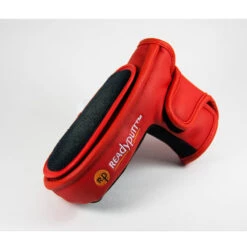 ReadyPutt Blade Mid-Mallet Putter Head Cover With Ball Cleaner - Red