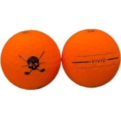 CaddiesShack Custom Jolly Rogers Skull & Crossbones Volvik Vivid Matte Golf Balls -Golf Sports Shop Orangevivid