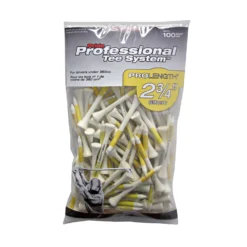 Pride Professional Tee System ProLength Golf Tees -Golf Sports Shop PTS ProLength Yellow 100