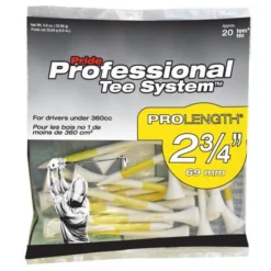 Pride Professional Tee System ProLength Golf Tees -Golf Sports Shop PTS ProLength Yellow 20