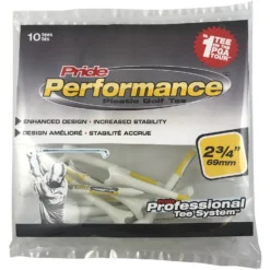 Pride Performance Plastic PTS Golf Tees 11 Pride Performance Plastic PTS Golf Tees -Golf Sports Shop Pride Performance 234 White 10ct 87876