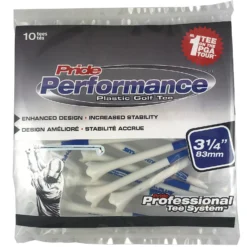 Pride Performance Plastic PTS Golf Tees 12 Pride Performance Plastic PTS Golf Tees -Golf Sports Shop Pride Performance 314 White 10ct 87877