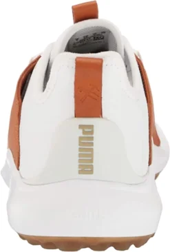Puma Ignite Fasten8 Crafted Laced Golf Shoes -Golf Sports Shop PumaFasten8Crafted WhiteLeatherBrown2