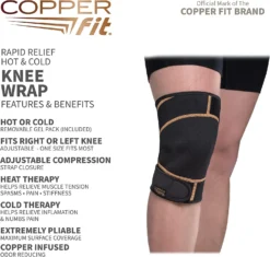 Copper Fit Rapid Relief Knee Wrap -Golf Sports Shop RapidReliefKnee 2