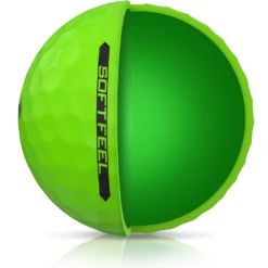 Srixon Soft Feel Brite Matte Color Golf Balls -Golf Sports Shop SOFTFEEL13 BRITEGREEN QUARTERVIEW Reflection