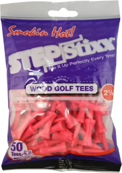 STEPStixx Golf Tees - 2.125" -Golf Sports Shop STEPStixx 2.125 Pink