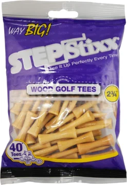 STEPStixx Golf Tees - 2.75" 7 STEPStixx Golf Tees - 2.75" -Golf Sports Shop STEPStixx 2.75 NaturalWood