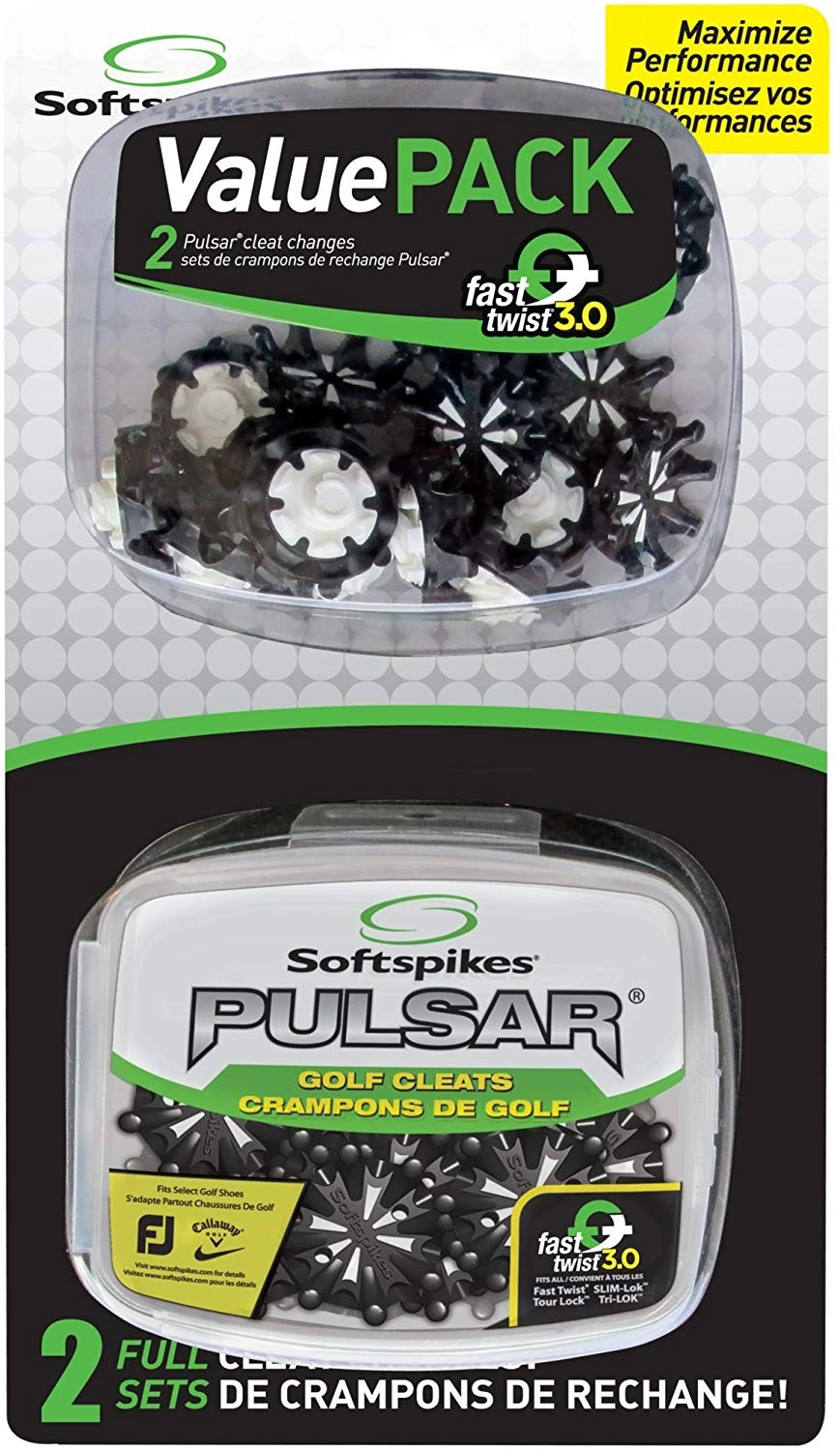 Softspikes Pulsar Golf Cleats Fast Twist 3.0 Value Pack 1 Softspikes Pulsar Golf Cleats Fast Twist 3.0 Value Pack